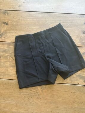 Rachel Zoe Black High-Waist Tailored Shorts